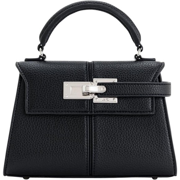 Sleek Black Women's Elise Top Handle Bag - 8.54x8.78 Inches Eco-Friendly Design